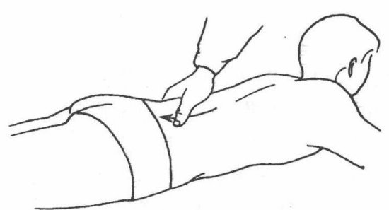 Push from the proximal end to the distal end of the limb, or from the upper part to the lower part of the body, which is called Forward Thumb Pushing (Mu Zhi Shun Tui Fa) (Figure 1-2).